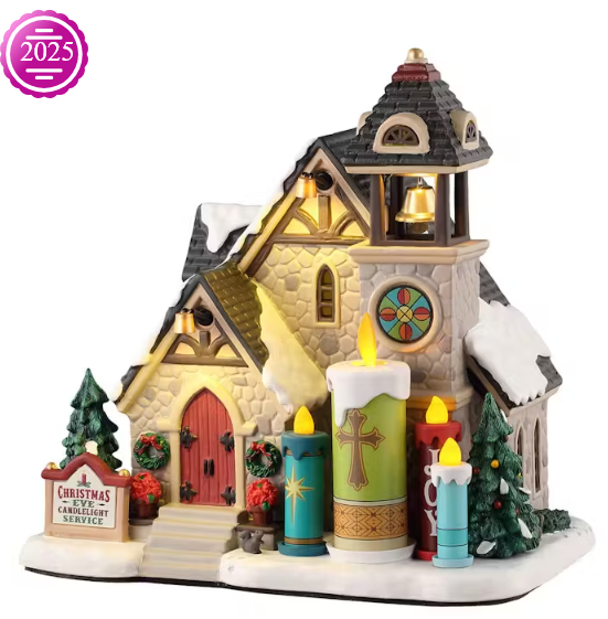 CANDLELIGHT CHURCH WITH TRANSFORMER 4.5 VOLT