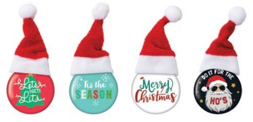 CHRISTMAS BADGE WITH HAT