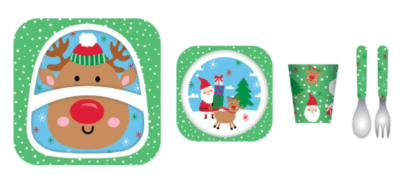 BAMBOO KIDS CHRISTMAS SET 5 PCE REINDEER