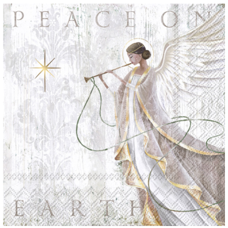 NAPKINS ANGELS GRACE GREY