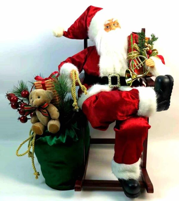 SANTA SITTING IN CHAIR 48CM