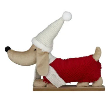 SAUSAGE DOG WITH SCARF